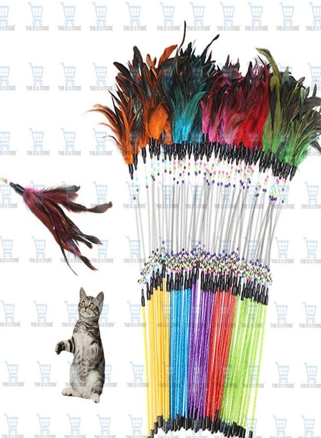 THE DDS STORE لعبة عصا زنبركية من ريش القطط من متجر DDS - قطعة واحدة (قد يختلف اللون) - Image 2